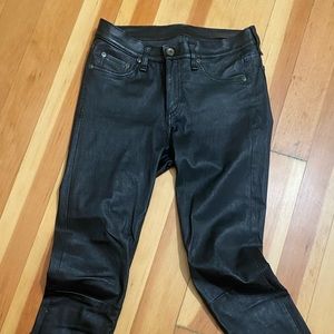 Rag and Bone leather jeans size 29